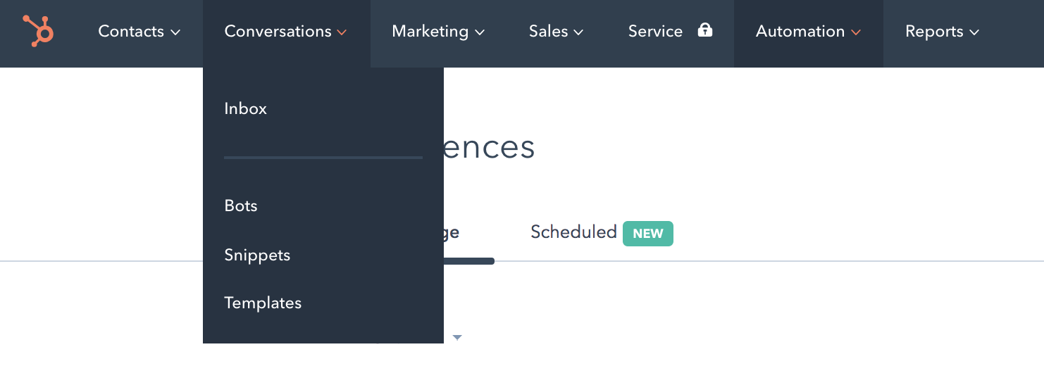HubSpot Navigation - Templates